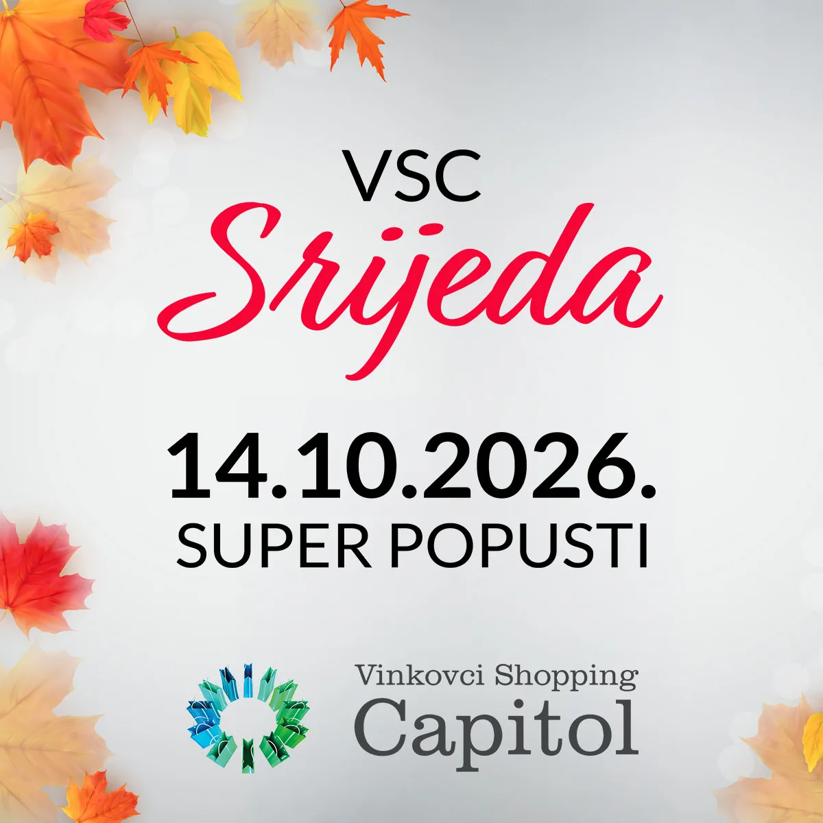 VSC Srijeda 14.10.2026. Web Banneri Google ad 1200x1200 px